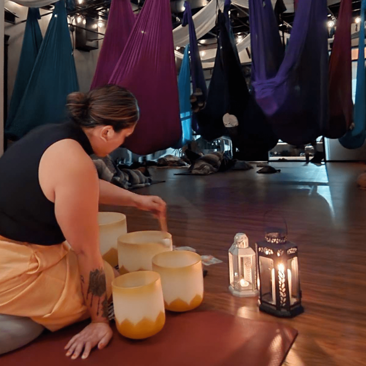 Sound bath seating at MBC Yoga